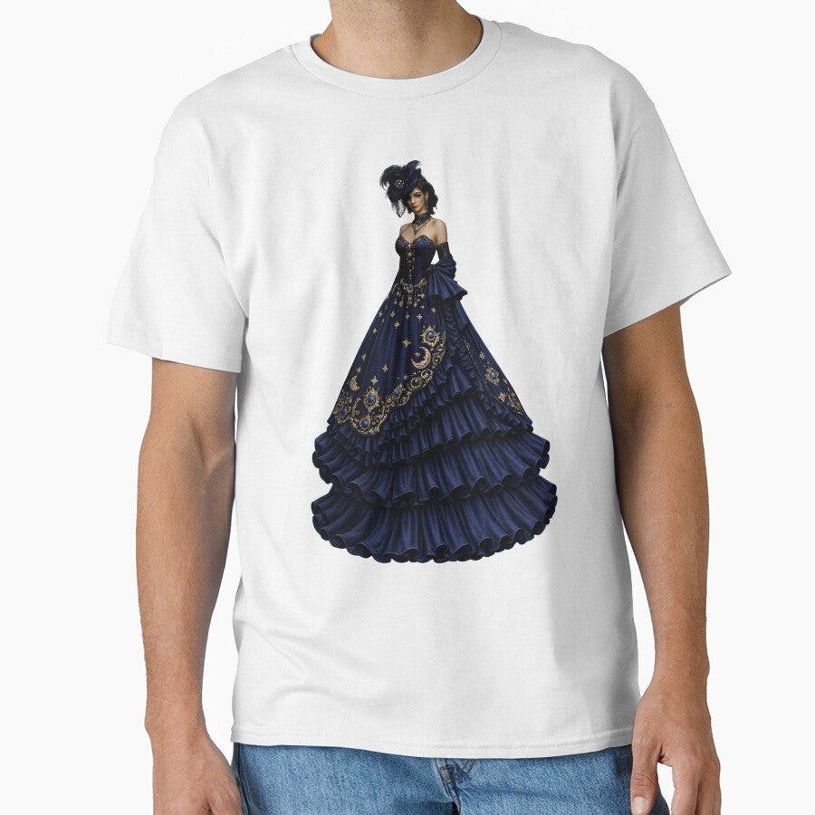 Victorian Gothic Lady Midnight Blue Aesthetic Gift by vampbabe54