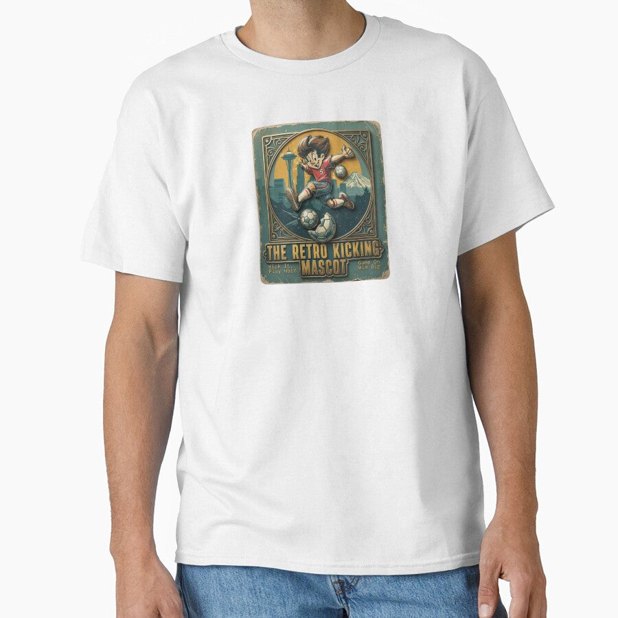 Vintage Seattle Soccer Hero - Retro Kicking Mascot Heritage Poster by Psychlee Best Finds