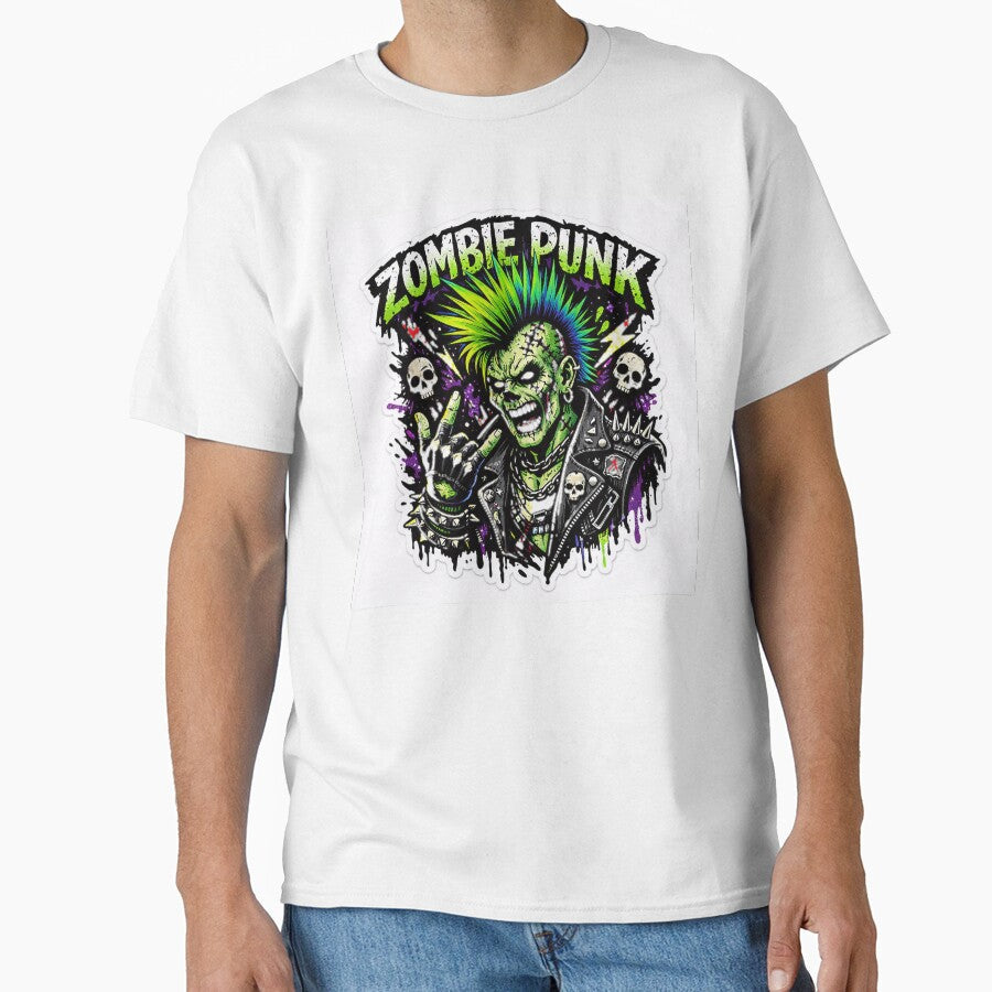 Zombie Punk Undead Rebel Grunge Design | Punk Rock Skull Streetwear Style by Wolf95