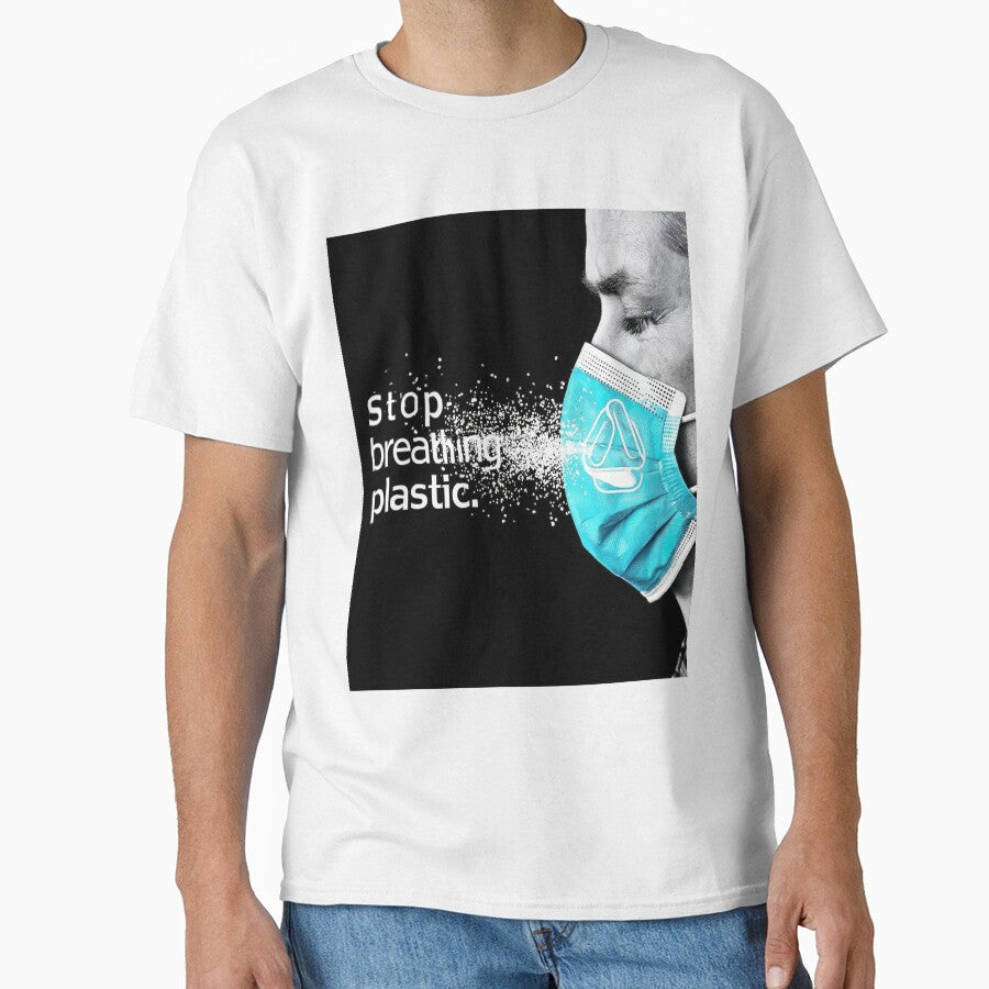 Stop Breathing Plastic T-Shirt – Anti-Pollution Ocean Awareness Tee by Mythic Tide