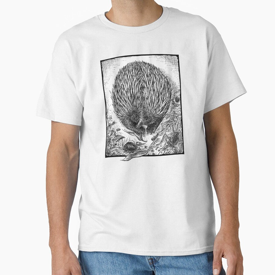 Echidna Ink Drawing by Nadya Neklioudova by Nadya Neklioudova