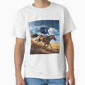 Guy with no eyes riding a horse with five legs by My Artprintz