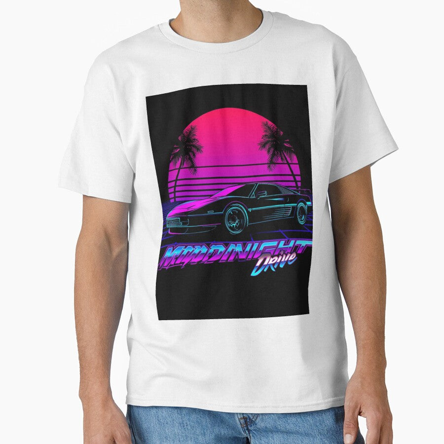 Midnight Drive Retro Synthwave Sports Car by VR-trends