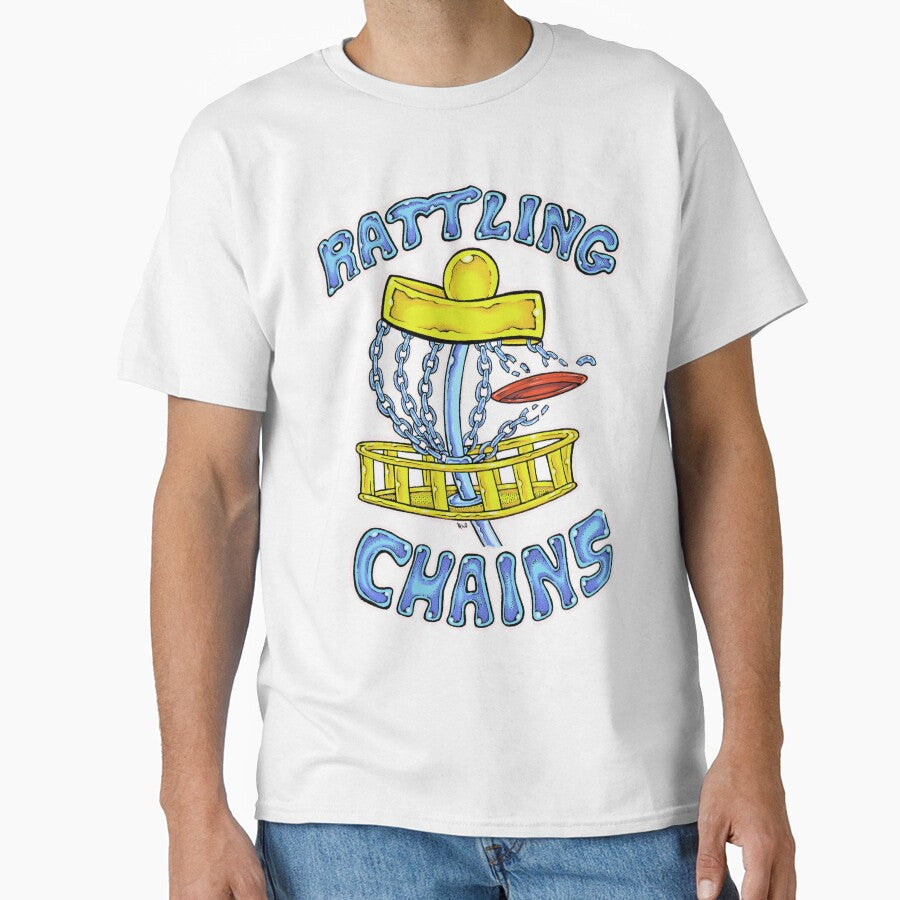 Disc Golf Design: Rattling Chains t shirt and sticker design by osbornelee