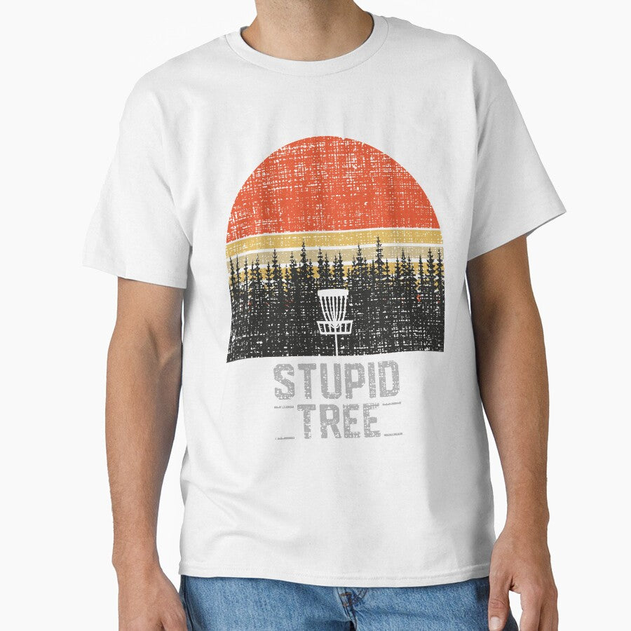 Stupid Tree Funny Frisbee Disc Golf T-Shirt Tee Gift by mrsmitful