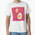 Fried Eggs Pink Pop Art Oil Pastel Food Illustration by kenagoup