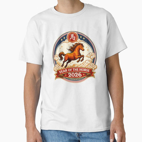 2026 Year of the Horse Chinese New Year Logo – Lunar New Year Zodiac Design by ParfaitPrints