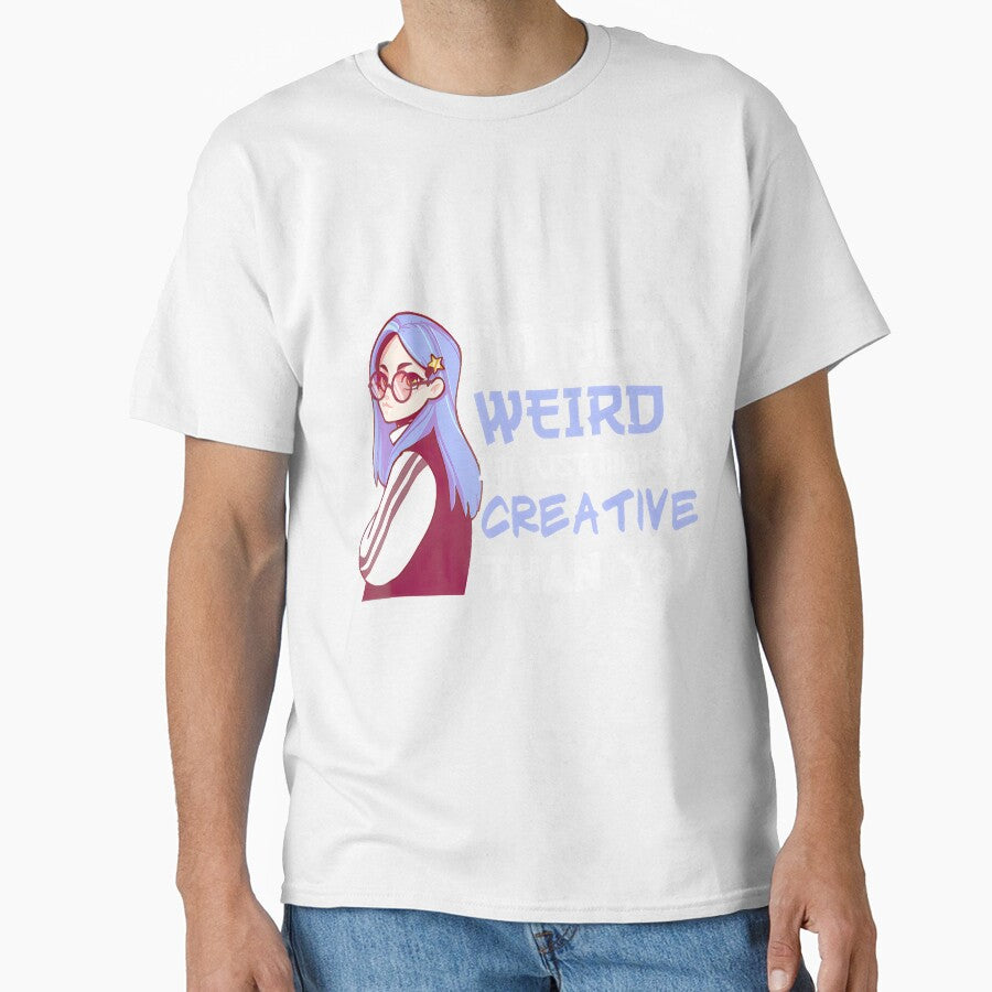 Aesthetic Anime Girl With Blue Hair & Glasses | Weird Creative Design By Merch, Limited Edition, Pe by luanajardelp