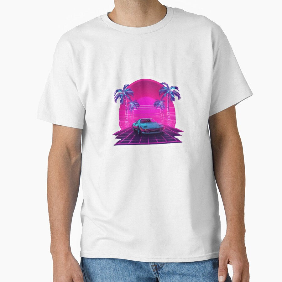 Retro 1980s Synthwave Sports Car Drive by 77Clover