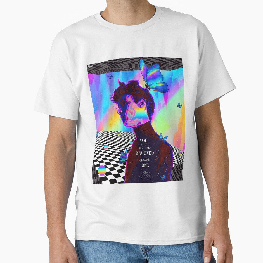 Here And Now Trippy Butterfly Vaporwave Poster by lrdvvwzvhv57