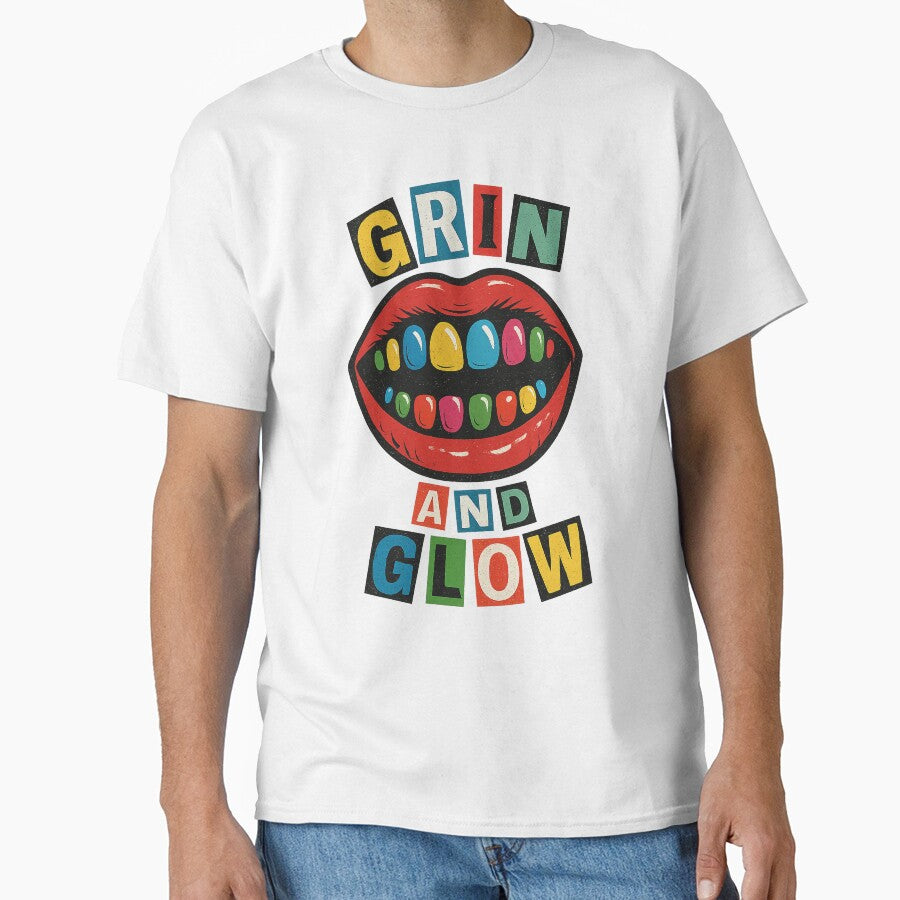 Bold Candy Teeth Mouth with Flash That Smile Ransom Note Slogan by Taylor Bb