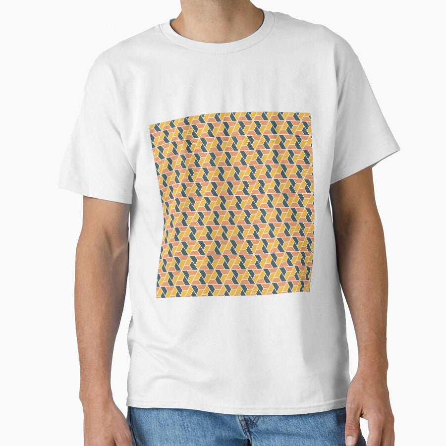 Black, orange and yellow triangle pattern by flamendes