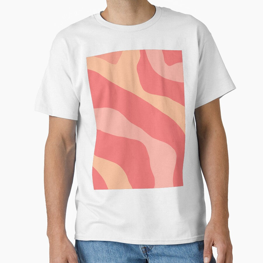 Peach Pink Pastel Abstract Organic Forms Retro Aesthetic Pattern by kierkegaard