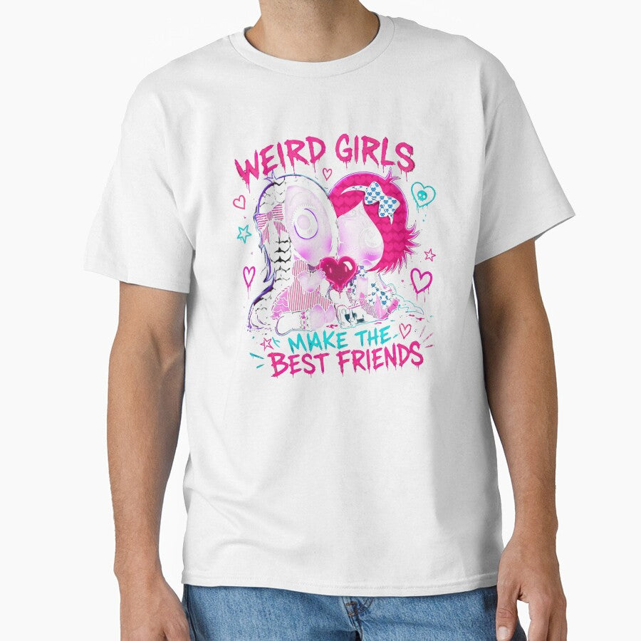 Weird Girls Make The Best Friends Neon Goth Cute Aesthetic | Emo Kawaii Friendship Design by IdentityThread