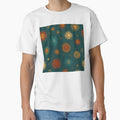 Boho Celestial Sun Moon Pattern Teal by weirdfishes123