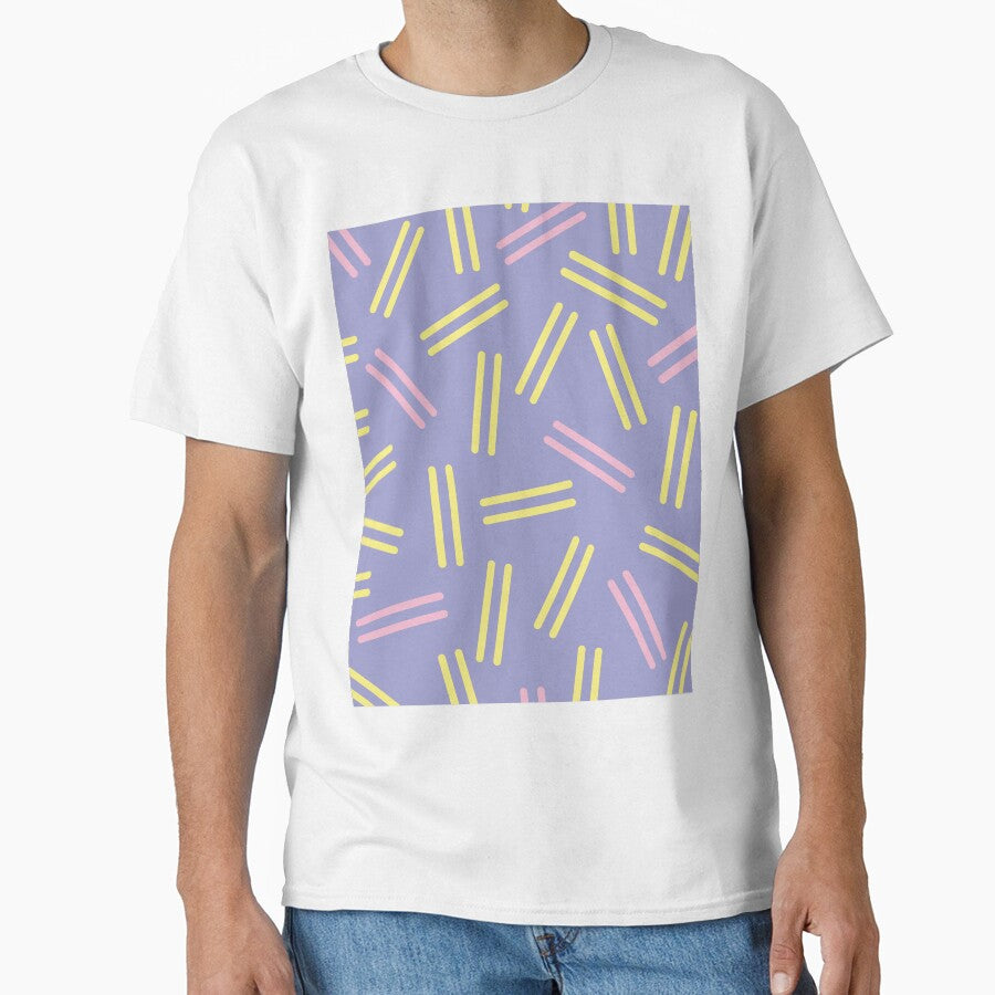 Very 80s Retro Pattern in Pastel Lavender Purple Pink Yellow by kierkegaard