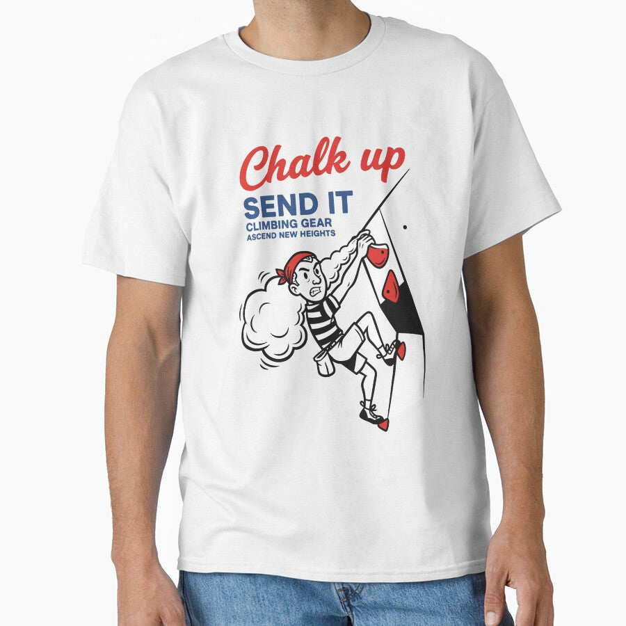 Chalk Up Send It Climbing Gear Fun Design by LuminOrb