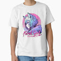 Feral Girl Summer Cat Girl Vaporwave by TomFrontierArt