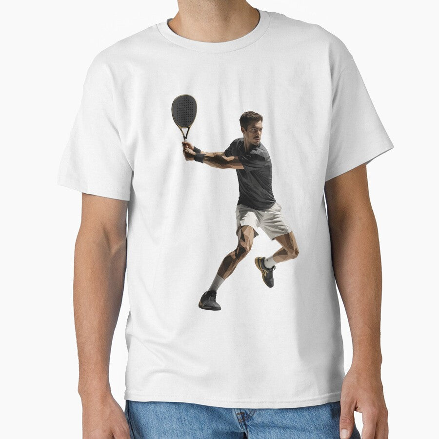 Padel Player / Shot – Geometric Sports Shirt Design by Epesem