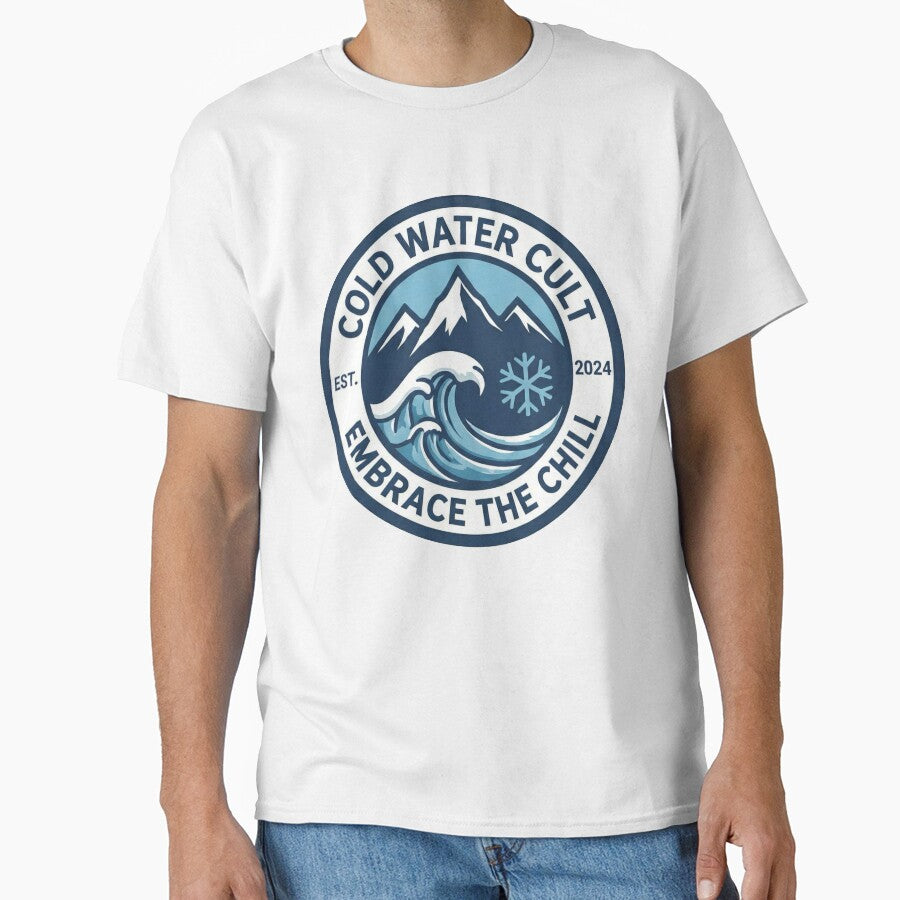 Cold Water Cult Sticker – Embrace the Chill Badge | Ice Bath & Cold Plunge Club Design | Retro Outdoors Logo by Healy’s Awesome Designs