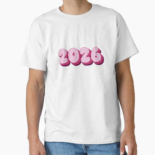 2026 Year - 2026 Date - Twenty Twenty Six - Pale Pink - Hot Pink - Magenta - Class of 2026 - New Year 2026 by TheIconShop
