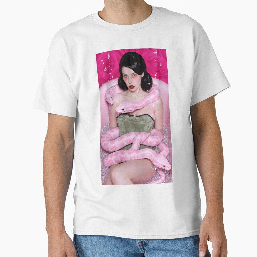 Surreal Pink Snake Bathtub Portrait - Marina by y2kponyclub