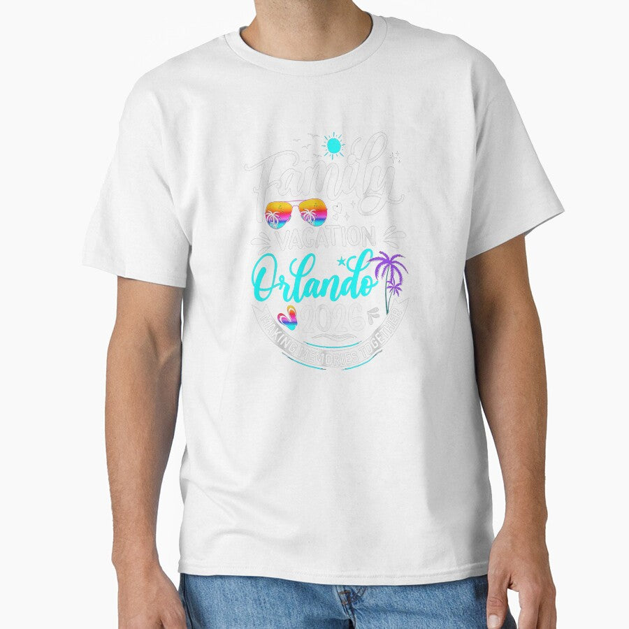 Family Vacation Orlando 2026 Making Memories Together Tropical Palm Tree Sunset Trip by Daisy Grimes