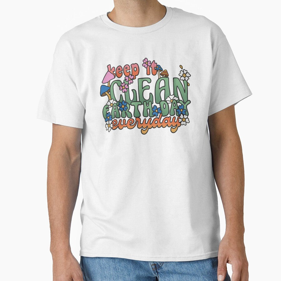 Keep It Clean Earth Day Everyday Environmental Earth Day Climate Activists Retro Vintage Boho Style Design by Viral-Style