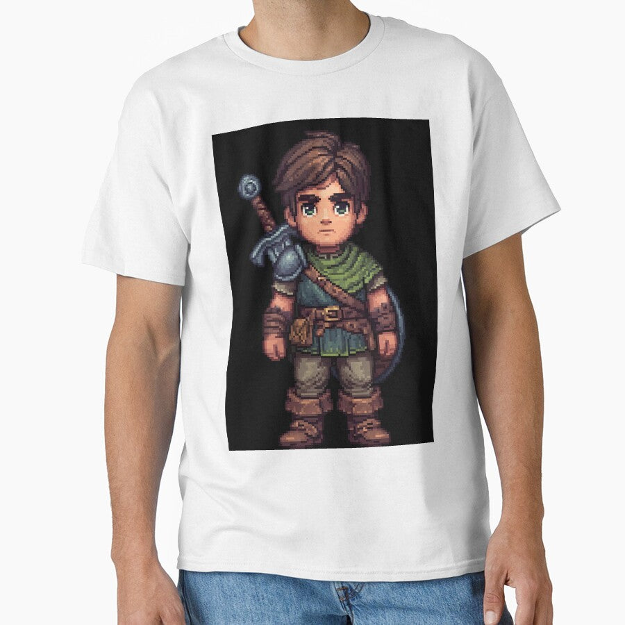Pixelated Hero Fighting Through Dark Lands by Piotrek0001