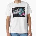 Otherworld Glitch Florals in Space-Blue by BioDigital-Jazz