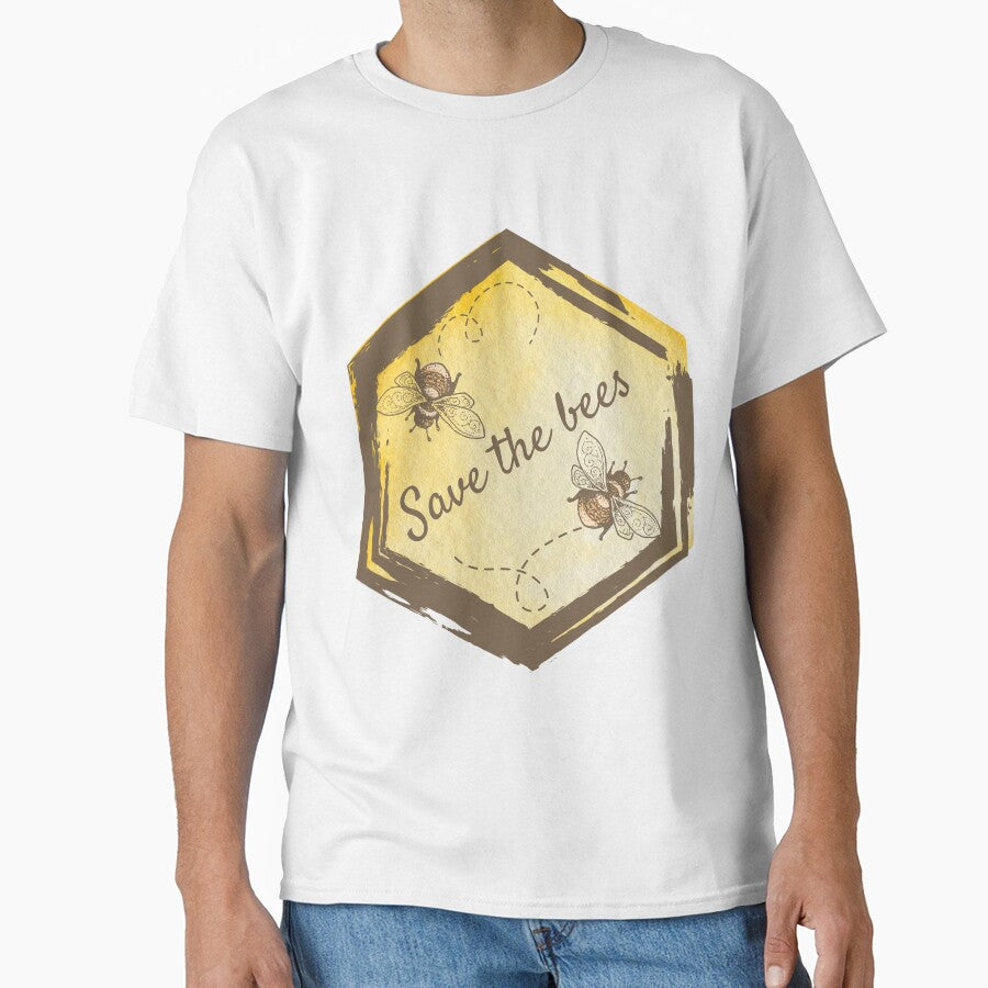 Save The Bees | Retro Honeycomb Design: by LifeAndWonder