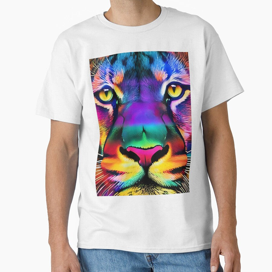 Trippy Mountain Lion Silhouette Wildlife Day Design by ElLocoMus