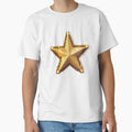 Cute Pixel Golden Christmas Star with Glowing Edges by BankMano