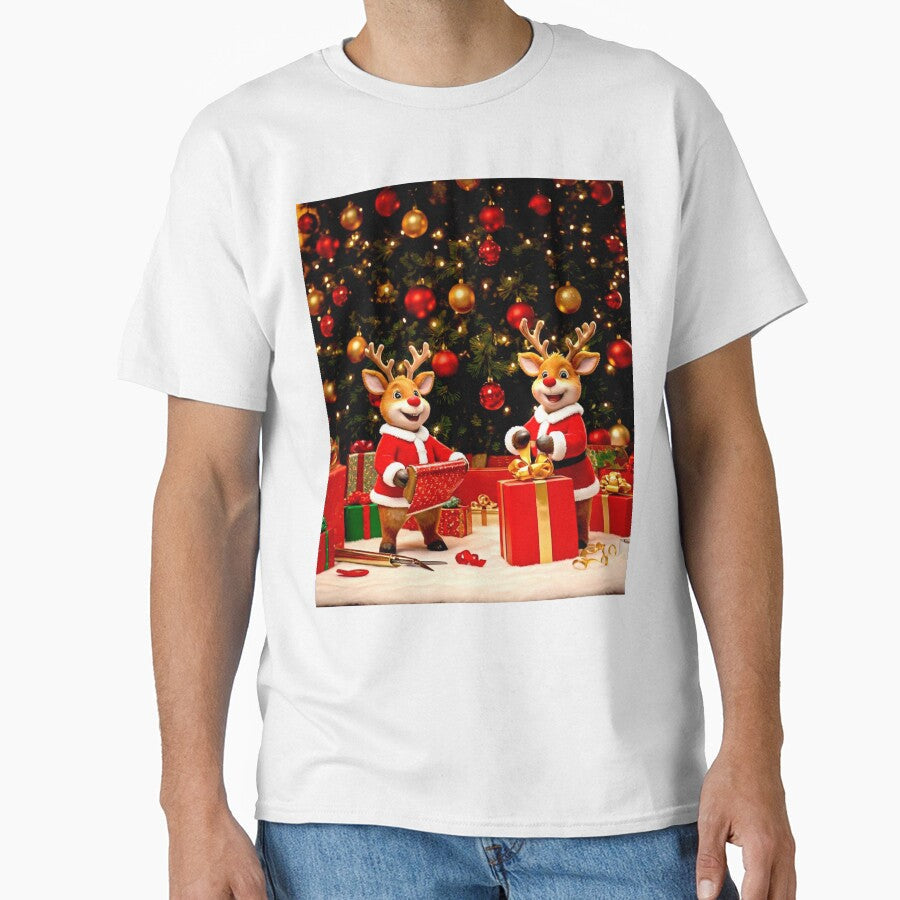 Happy Reindeers under Christmas Tree by MariaTheExpert