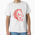 Year of the Horse 2026, Chinese New Year Zodiac Gift, Red Horse Graphic Tee by saloui