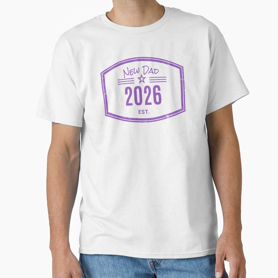 Arrivals range - New Dad Est. 2026 Vintage Emblem by Teacuppupdesign