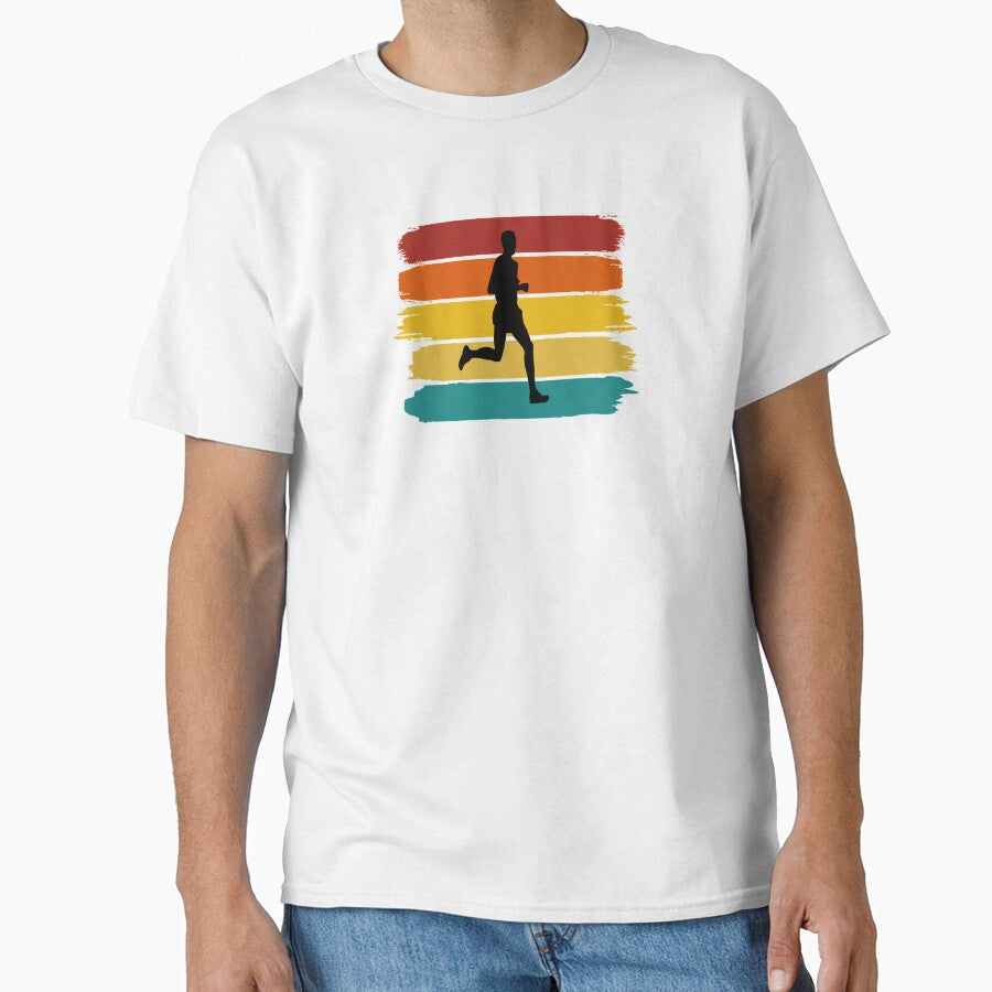 Trail Runner - Retro Brushed Stripes by HeatherPore