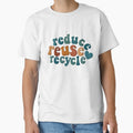 Reduce Reuse Recycle Blue Orange Retro Environmental Advocacy by cashewdays
