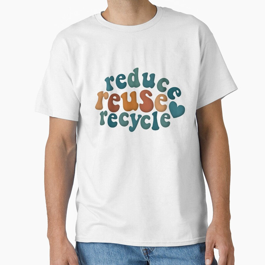Reduce Reuse Recycle Blue Orange Retro Environmental Advocacy by cashewdays