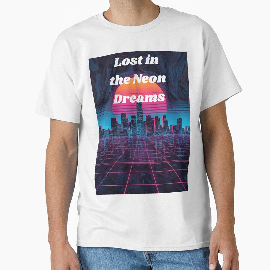 Lost in the Neon Dreams – Retro Futuristic Vaporwave Design by wearandwonder