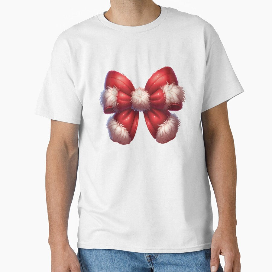 Cute Fluffy Red Christmas Bow Knot by DesignRealmX