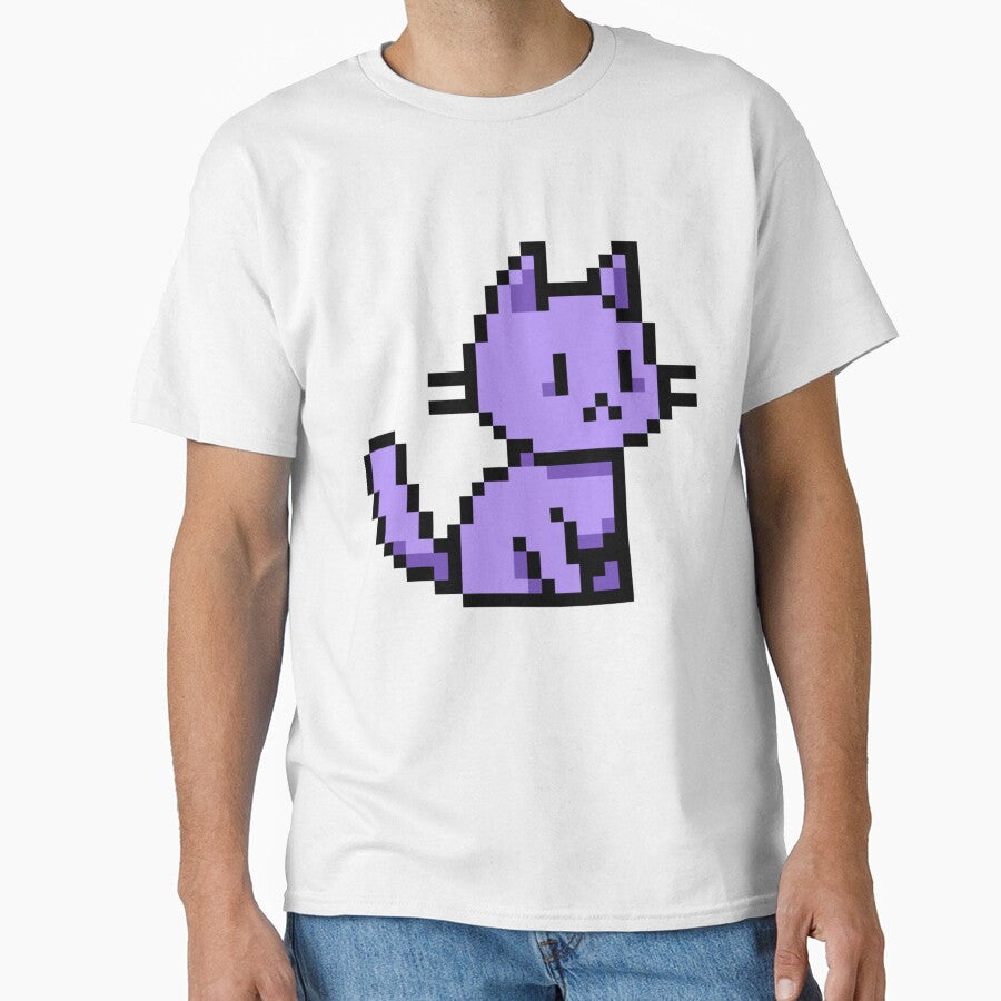 Purple Pixel Cat by Emma Sangorska