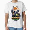 Play Smart Win Easy Fox Pickleball Neon Art by Xemora