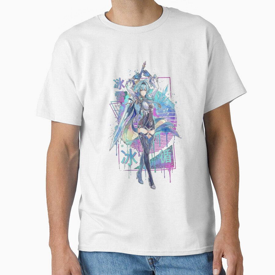 Genshin Eula Lawrence Vaporwave CRT Glitch Effect Art by Senpaiwaves
