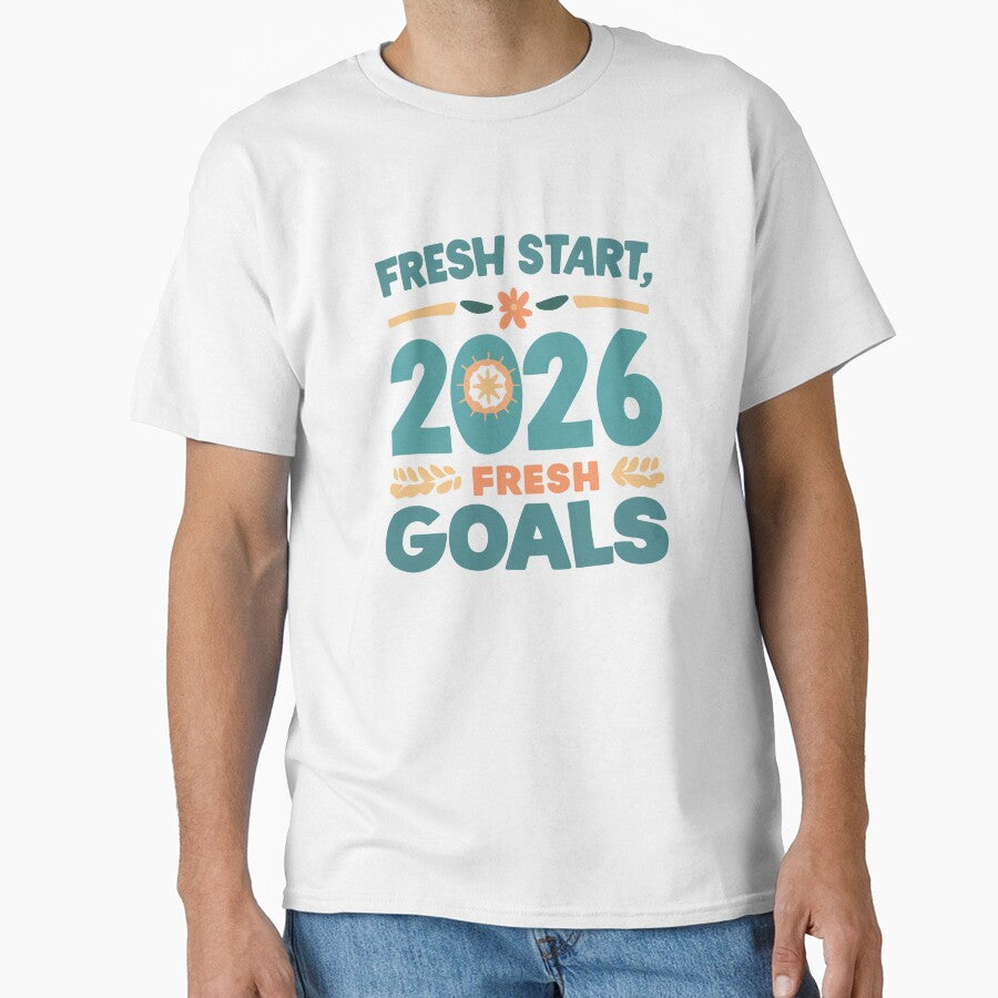 Fresh Start 2026 Fresh Goals Typography by DavidTeeStudio