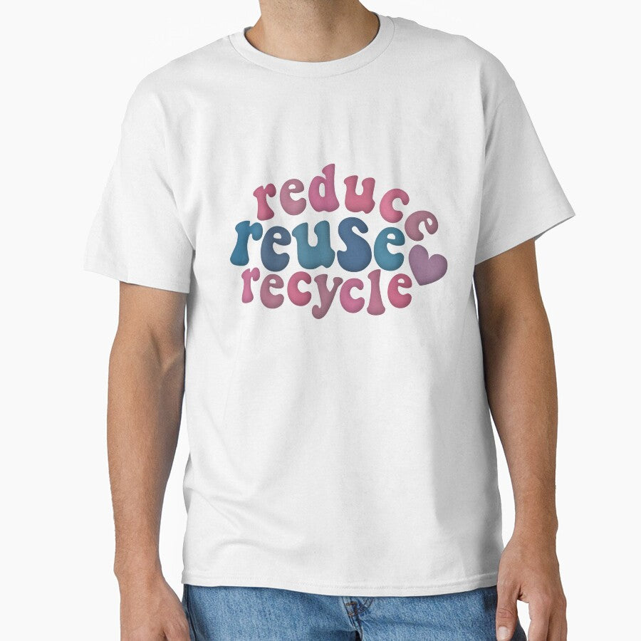 Reduce Reuse Recycle Pink Blue Retro Environmental Advocacy by cashewdays