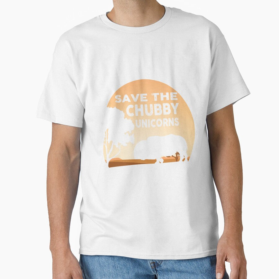 Save The Chubby Unicorns Gift Fat Rhino Lover by aaronbolser