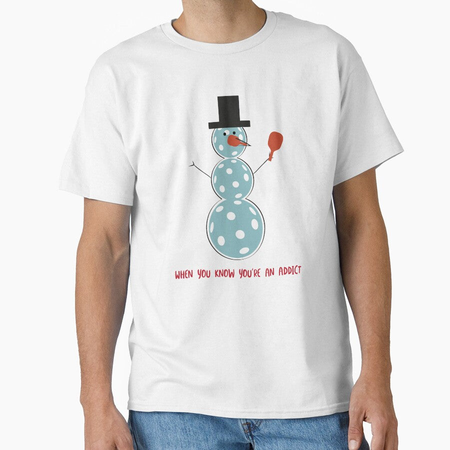 Funny Pickleball Snowman by whyitsme