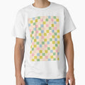 Checkered Pattern Pastel Blue Green Pink by kierkegaard