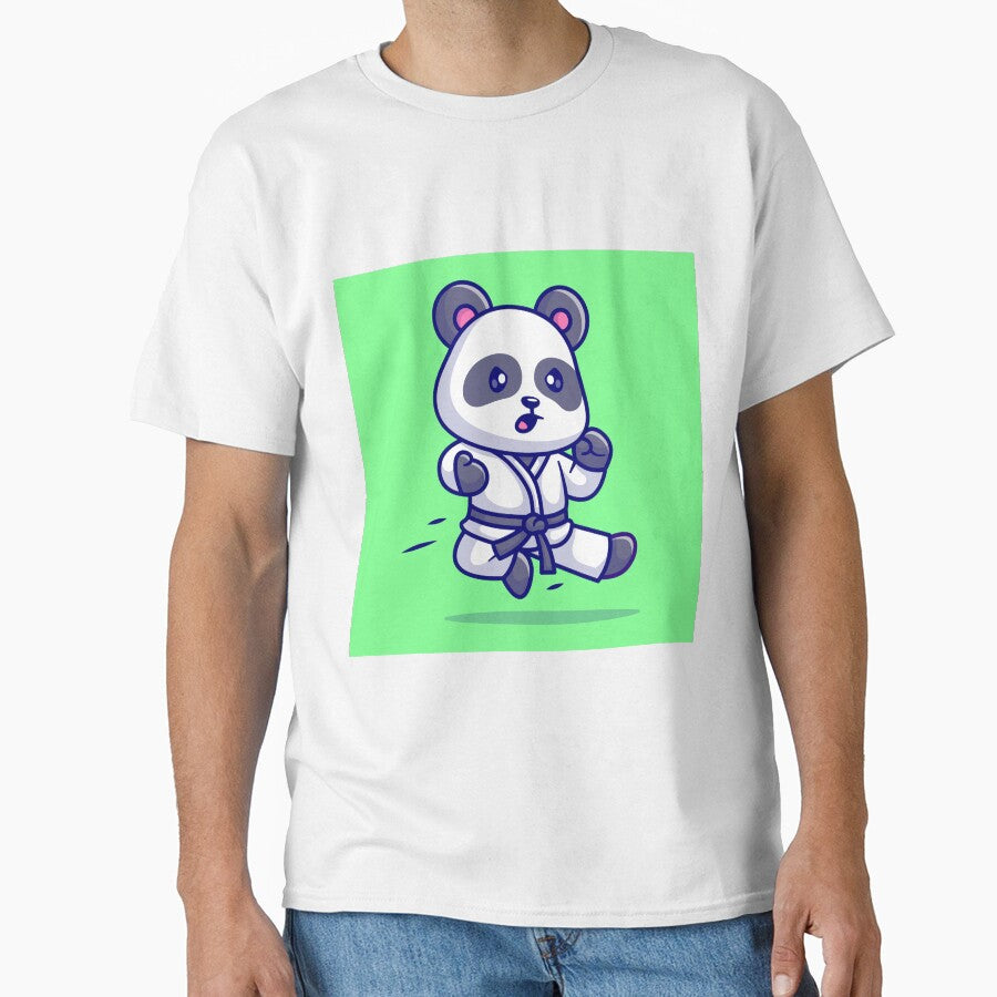 Cute Panda Karate - Cartoon Vector Icon by hjian8219